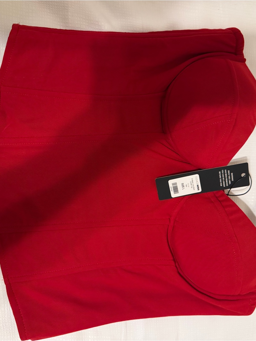 Fashion Nova Red Strapless Bustier Camisole
